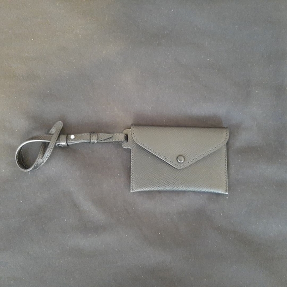 Prada leather coin pouch/cardholder keychain black - Picture 3 of 4